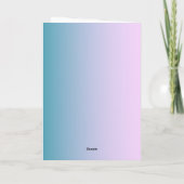 Fijne Moederdag Ombre Roze Teal Elegant Mooi Kaart (Achterkant)