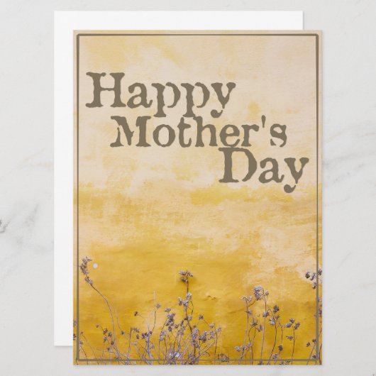 Fijne moederdag op  bloem - Eng (Voorkant / Achterkant)
