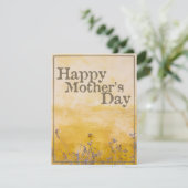 Fijne moederdag op  bloem - Eng (Staand voorkant)