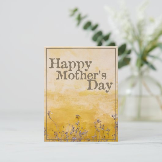 Fijne moederdag op  bloem - Eng (Staand voorkant)