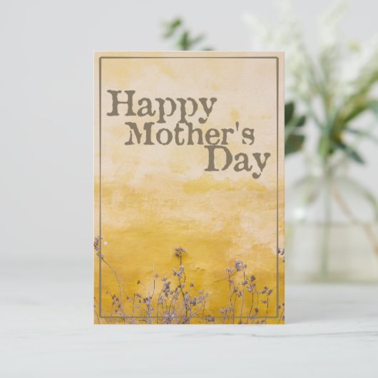 Fijne moederdag op  bloem - Eng (Staand voorkant)