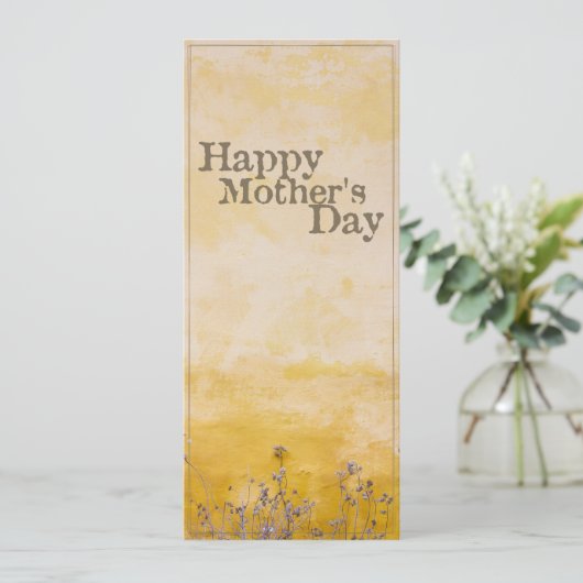 Fijne moederdag op  bloem - Eng (Staand voorkant)