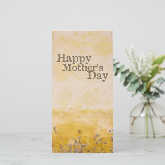 Fijne moederdag op  bloem - Eng (Staand voorkant)