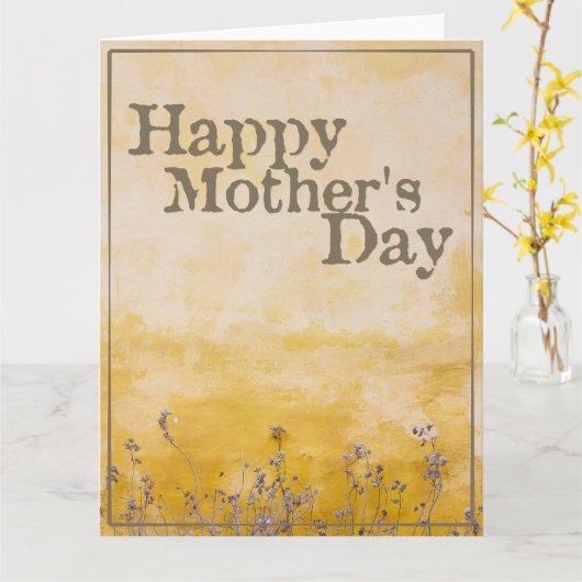 Fijne moederdag op  bloem - Eng Kaart (Gele Bloem)