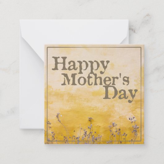 Fijne moederdag op  bloem - Eng Notitiekaartje (Voorkant)