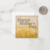 Fijne moederdag op  bloem - Eng Notitiekaartje (Voorkant / Achterkant in situ)