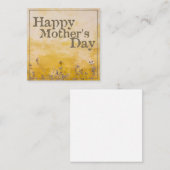 Fijne moederdag op  bloem - Eng Notitiekaartje (Voorkant / Achterkant)