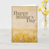 Fijne Moederdag op Vintage Bloemenweide - NL Kaart (Gele Bloem)