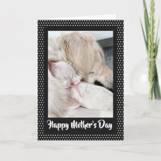 Fijne Moederdag Puppy en Lint Kaart