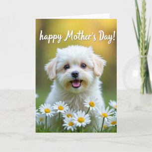 Fijne Moederdag Puppy Kaart