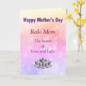 Fijne Moederdag Reiki Moeder ontwerp kaart (Gele Bloem)