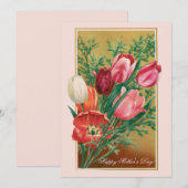 Fijne Moederdag! Retro felicitaties kaart (Voorkant / Achterkant)