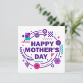 Fijne Moederdag Retro Stijl Lief Je Mama (Staand voorkant)
