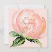 Fijne Moederdag Roze Floral Waterverf Manuscript Feestdagenkaart (Voorkant)