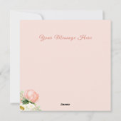 Fijne Moederdag Roze Floral Waterverf Manuscript Feestdagenkaart (Achterkant)