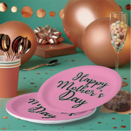 Fijne Moederdag Roze Papieren Bord