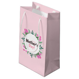 Fijne Moederdag Roze Tulpen Klein Cadeauzakje