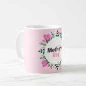 Fijne Moederdag  Roze Tulpen  Koffiemok (Voorkant links)