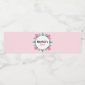Fijne Moederdag  Roze Tulpen Waterfles Etiket (Enkel label)