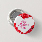 Fijne Moederdag Rozenblaadje Bloemstuk Kunst Ronde Button 3,2 Cm (Voorkant /achterkant)