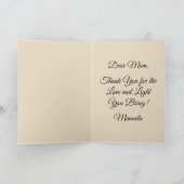 Fijne Moederdag Schattige Alpaca Dier Kaart (Binnen)