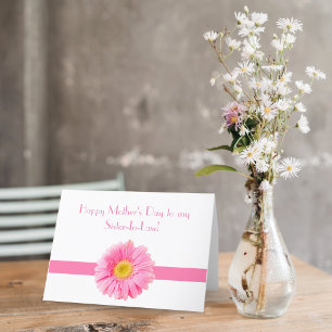 Fijne Moederdag Schoonzus Roze Margriet Feestdagen Kaart