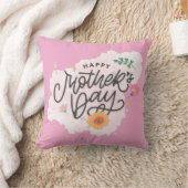Fijne Moederdag Script Calligraphy Groet Kussen (Deken)