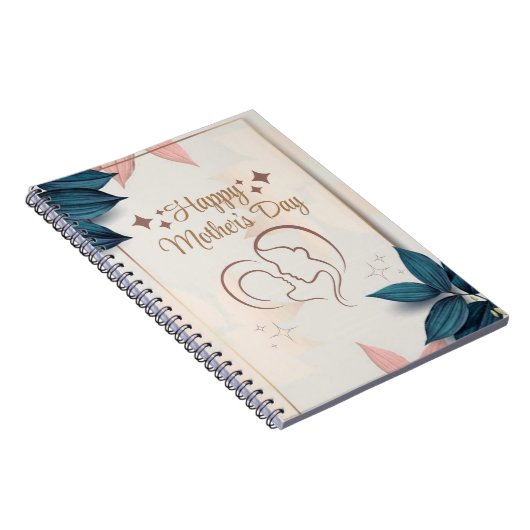 Fijne Moederdag spirale foto (80 pagina's voor B&W Notitieboek (Rechterzijde)