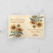 Fijne Moederdag Spreuken 31:25 Zonnebloemen Kaart (Binnen)