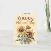 Fijne Moederdag Spreuken 31:25 Zonnebloemen Kaart (Voorkant)