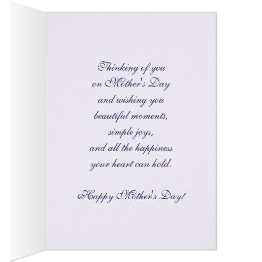 Fijne Moederdag. Spring Flowers Kaart (Binnen (Rechts))