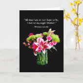 Fijne Moederdag, Stargazer Lily Bouquet Kaart (Gele Bloem)