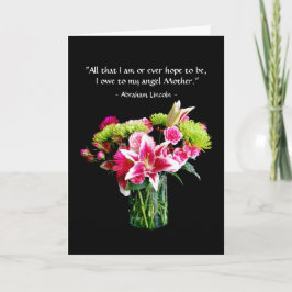 Fijne Moederdag, Stargazer Lily Bouquet Kaart
