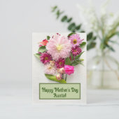 Fijne Moederdag tante! Briefkaart (Staand voorkant)