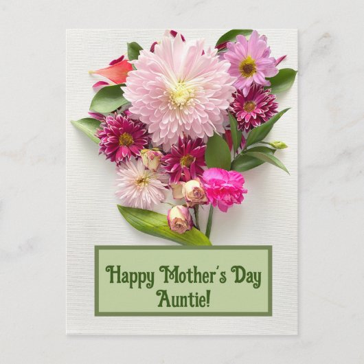 Fijne Moederdag tante! Briefkaart (Voorkant)