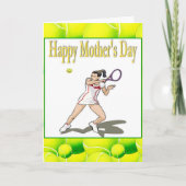 Fijne Moederdag Tennis Moeder Kaart (Voorkant)