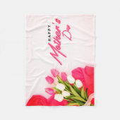Fijne Moederdag, tulpenbloem Fleece Deken (Voorkant)