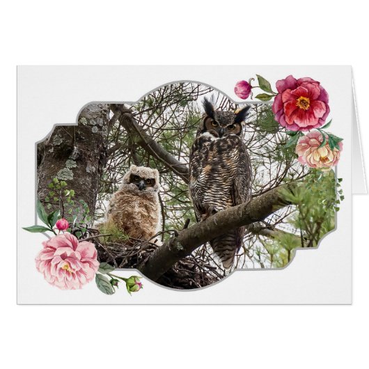 Fijne Moederdag, uilen (Voorkant Horizontaal)