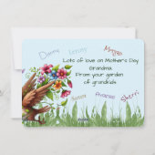 Fijne Moederdag uit OMA'S GARDEN Feestdagenkaart (Achterkant)