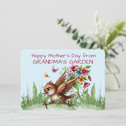 Fijne Moederdag uit OMA'S GARDEN Feestdagenkaart (Staand voorkant)