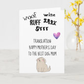 Fijne Moederdag van de beste hond van de hond Kaart (Gele Bloem)