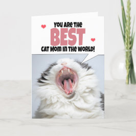 Fijne Moederdag Van De Kat Schattige Kitty Die Sch Feestdagen Kaart