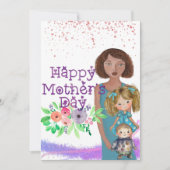 Fijne MOEDERDAG van de kinder Feestdagenkaart (Voorkant)