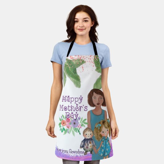 Fijne MOEDERDAG van de kinder Schort (Gedragen)