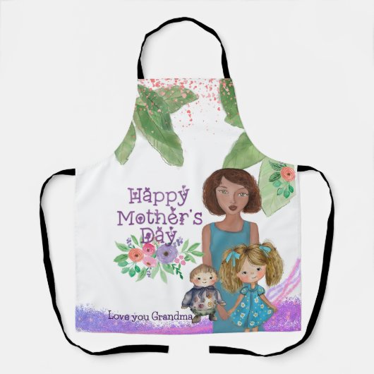 Fijne MOEDERDAG van de kinder Schort (Voorkant)