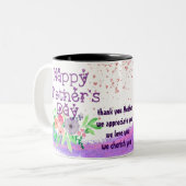 Fijne MOEDERDAG van de kinder Tweekleurige Koffiemok (Voorkant links)