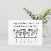 Fijne Moederdag van OMA'S TUIN Feestdagenkaart (Staand voorkant)