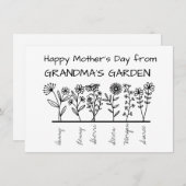 Fijne Moederdag van OMA'S TUIN Feestdagenkaart (Voorkant / Achterkant)