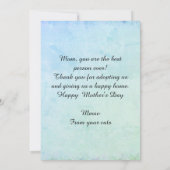 Fijne Moederdag van uw kattenplatte Kaart (Achterkant)