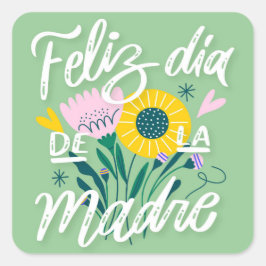 Fijne Moederdag Vierkant Sticker